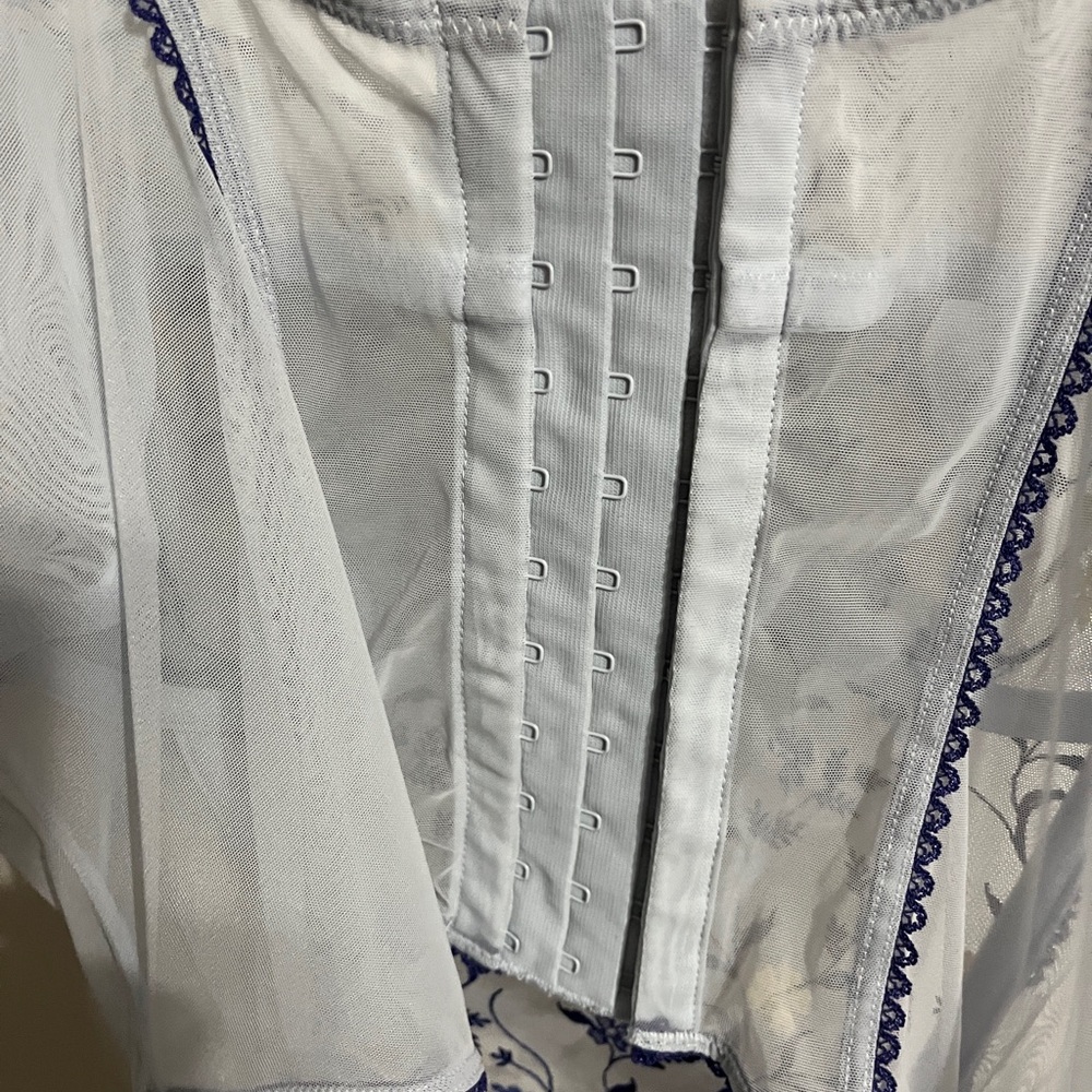 ๐ 40DDD Adore me Floral Sheer Corset Top with Blue Straps - Picture 8 of 8